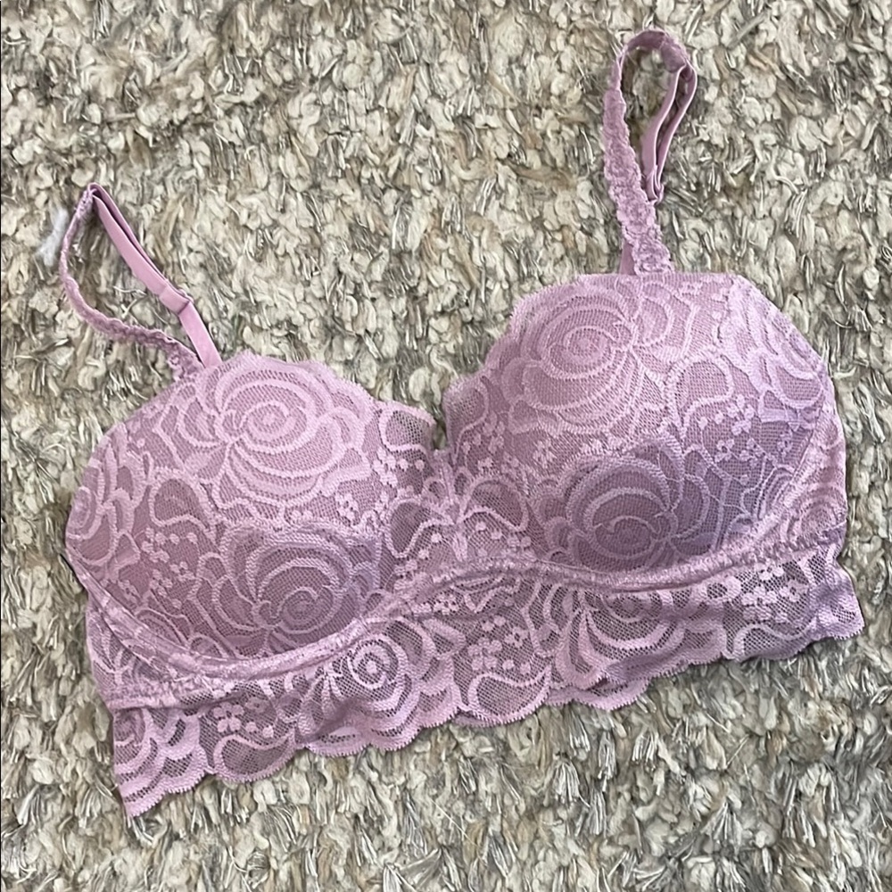 Victoria’s Secret Small Push-Up Lace Bralette in Lavender